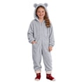 thumbnail image 3 of Byoo Zip Up Hooded Jumpsuit for Tween Boy Cozy Sherpa Fleece Solid Color One Piece Onesie, 3 of 6