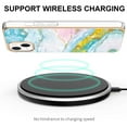thumbnail image 3 of Feishell Marble Texture Design for iPhone 15 Case Support Wireless Charging Slim Glossy Shockproof Anti-Scratch Soft & Flexible Protective Phone Case for Women Girls,D, 3 of 5