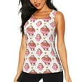 thumbnail image 2 of Picia Sloth with Donuts1 Pattern Women's Workout Tank Top,Breathable Activewear,Slim Fit Athletic Top,Versatile Workout Moisture-wicking top-, 2 of 9