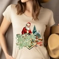 thumbnail image 4 of Nostalgic Magic T-Shirt | Vintage Santa Holiday Graphic Tee, Heliconia, Size 3XL, 4 of 6