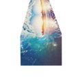 thumbnail image 3 of ABPHQTO Blue Ocean Wave Crashing at Sunrise Table Runner Placemat 40x180 cm Mantel de agua de mar para Office Kitchen Dining Wedding Party Home Decor, 3 of 3