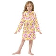 thumbnail image 6 of FORMRS Niños Bathrobe Unisex Hooded Robe Soft Plush Pajamas Sleepwear, Size 10-12T, Yellow Stars Pattern, 6 of 7
