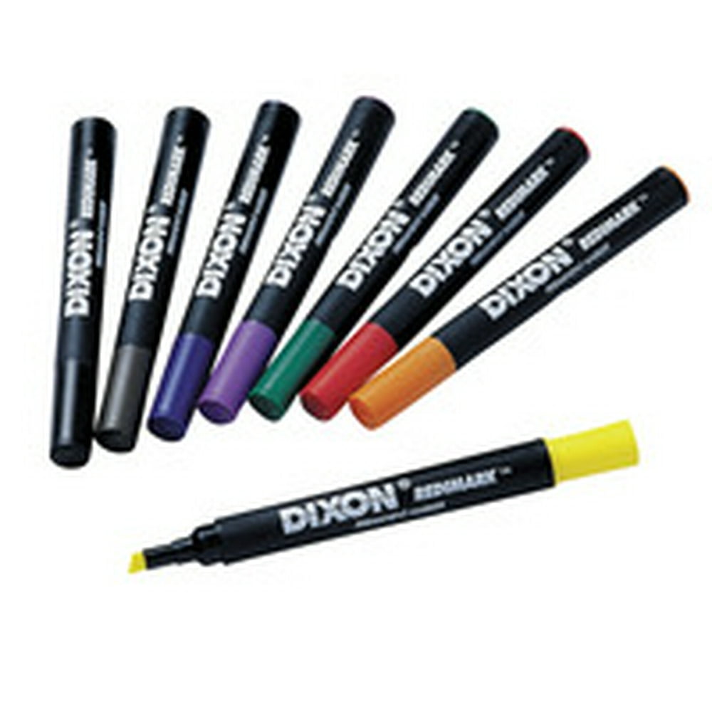 Ticonderoga RediMark+ No Odor Permanent Markers, Chisel Tip, Assorted