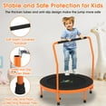 thumbnail image 4 of Jump Into Fun 36'' Mini Trampoline for Kids, 3FT Toddler Trampoline with Handle, Foldable Kids Trampoline Indoor/Outdoor for Toddlers Ages 3-6, Small Fitness Rebounder Trampoline, Easy Storage, 4 of 7