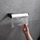 thumbnail image 4 of Soporte adhesivo para papel de cocina, portarrollos de papel higiénico, portarrollos de papel sin perforaciones para baño, portarrollos de acero inoxidable negro y dorado, 4 of 5