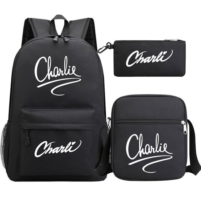 Set de mochilas Charli d'Amelio Anime School para niños, 3 piezas