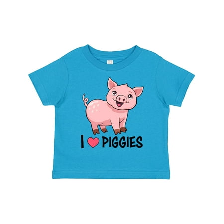 

Inktastic I Love Piggies- Cute Pig Gift Toddler Boy or Toddler Girl T-Shirt