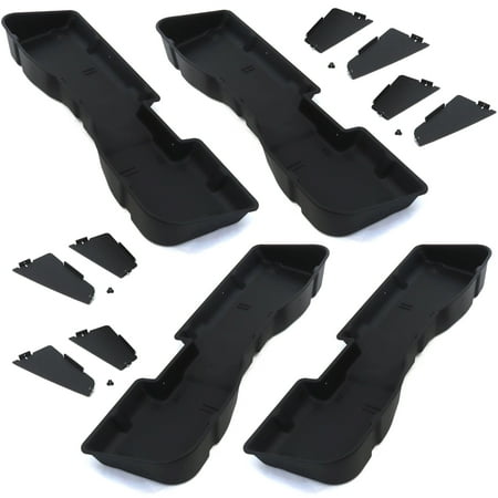 

Red Hound Auto 4 Under Seat Storage Boxes with Sturdy Heavy Duty Dividers Compatible with Chevrolet GMC Silverado Sierra 2007-2018 Crew CAB Underseat System Will Only fit Full Crew Cab Premium Kit