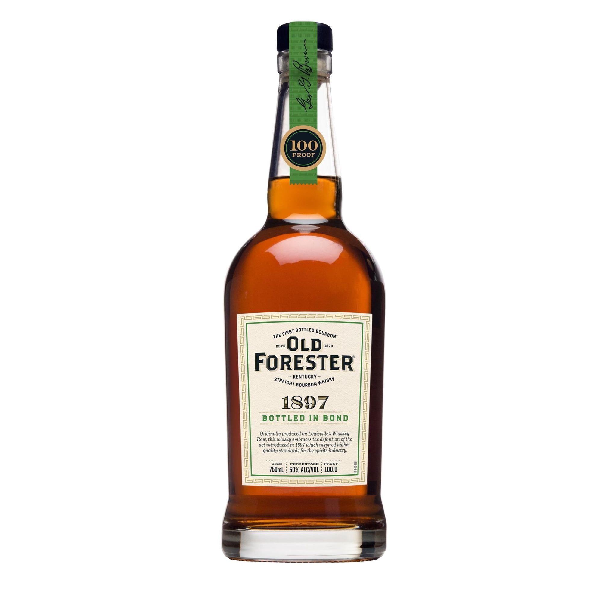 Old Forester 1897 Bottled in Bond Kentucky Straight Bourbon Whisky, 100 Proof, 750 mL Bottle