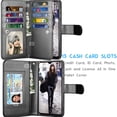 thumbnail image 2 of Tekcoo Wallet Case For Galaxy A10 / A20 / A30 / A50 / A70, Tekcoo [Black] Luxury PU Leather Wallet Case Wrist Strap Flip Folio [Detachable Magnetic Hard Case] & Kickstand ID&Credit Card Slots, 2 of 6