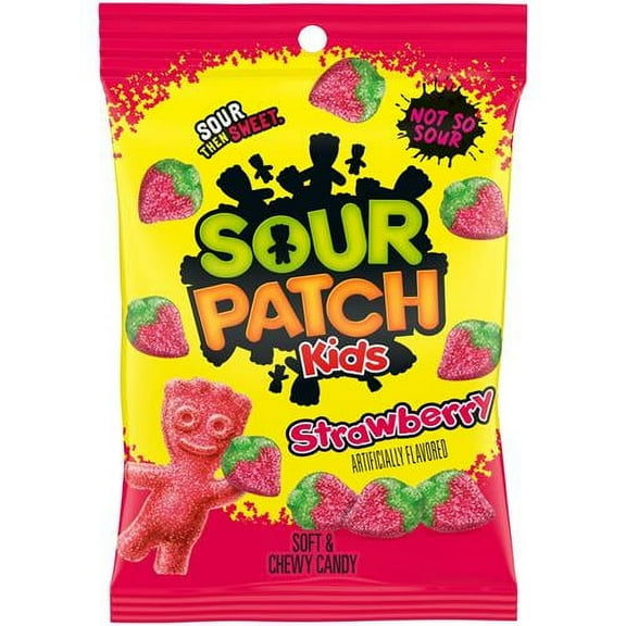 Sour Patch Kids Strawberry Soft & Chewy Candy, 8 Oz - Pack of 2