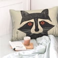 thumbnail image 4 of Balery Retro Raccoon Graphic Print Funda de Cojín Estampada, Regalos para Mujeres, Regalos de Amor para Ella, Regalos para Novia o Esposa, Funda de Almohada-20"x30", 4 of 6