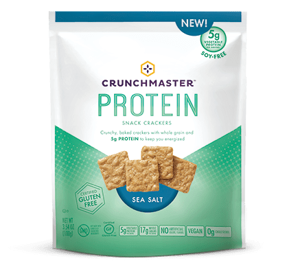 Crunchmaster Protein Sea Salt Cracker, 3.54 OZ (Pack of 12)