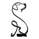thumbnail image 1 of Escultura artística, estatua, diseño simple, abstracta, perro, figura geométrica, decoración animal. 169x86 cm, 1 of 8