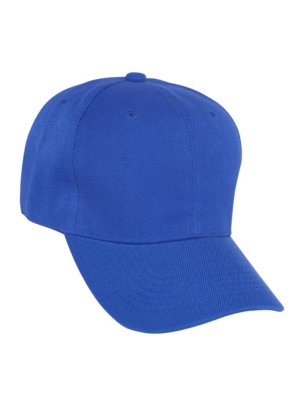 Plain Fitted Hat -Royal Blue, 7 1/4 