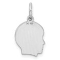 thumbnail image 4 of Sterling Silver Rh-plt Engraveable Boy Disc Charm Polish on Front/Back QM348/18P, 4 of 4