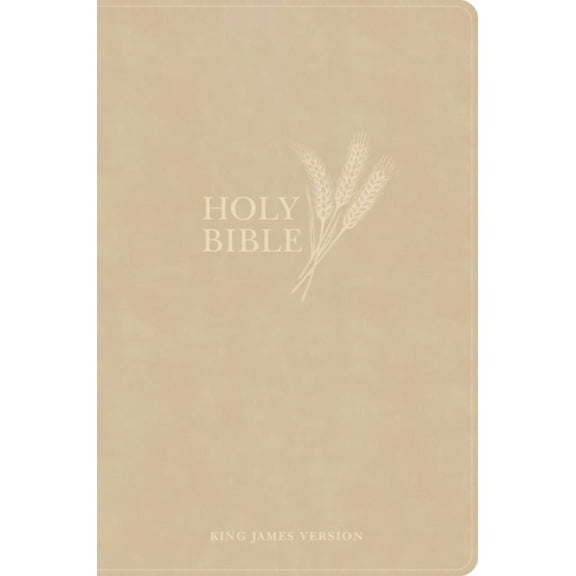 KJV Giant Print Reference Bible, Cream Leathertouch, (Hardcover)