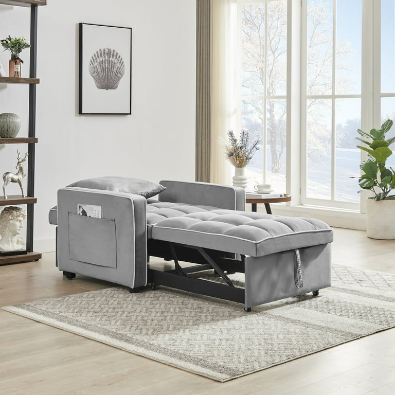 Bed with chair on side discount