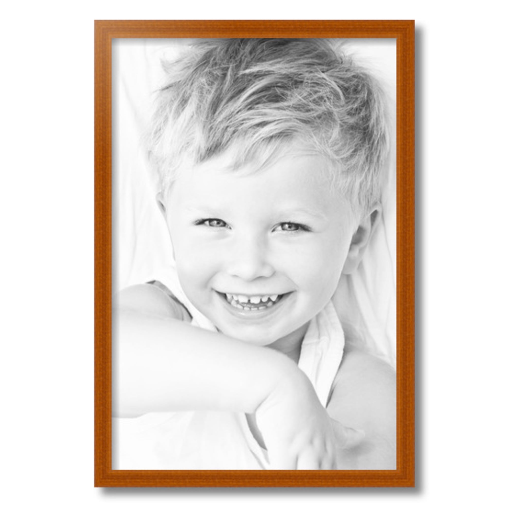 ArtToFrames 16" x 24" Honey Picture Frame, 16x24 inch Brown Wood Poster Frame (WOM-4093), 2 Pack
