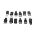 thumbnail image 2 of 12 piezas OTG USB 2.0 conectores, USB-a / a Micro--B / convertidores adaptadores Macarena adaptador usb macho hembra otg, 2 of 8