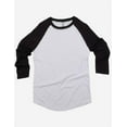 thumbnail image 3 of Fashion Raglan | RG3000 | White & Black | Large, 3 of 4