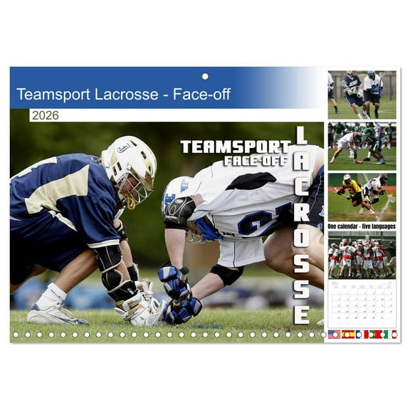 Teamsport Lacrosse - Face-off (Monthly Wall Calendar 2026 11.7 x 16.5 (open)), CALVENDO 14 Month Calendar