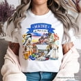 thumbnail image 2 of Artistic Maine State Themes and Landmarks T-Shirt, Tee for History and Travel Lovers, 2 of 6