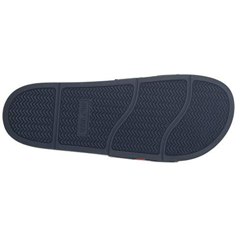 Slagter Anmelder Overleve Tommy Hilfiger Men's Slide Designer Logo Slippers Ennis Flip Flop Sandals,  Dark Blue, 9 - Walmart.com