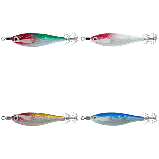 Anzuelo Calamar Luminoso Que Brilla en Cebo para Pesca Nocturna ( ) Rojo Y Verde