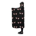thumbnail image 2 of ASHLEIGH Hooded Blanket Vampire Eyes Bat Pilling Polar Fleece Hooded Throw Wrap 56x80 inch, 2 of 3