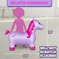 thumbnail image 3 of WADDLE Bouncy Hopper Inflatable Hopping Animal, Indoors and Outdoors Toy for Toddlers and Kids, Pump Included, Boys and Girls Ages 3 Years and Up (Purple Pink Unicorn), 3 of 3