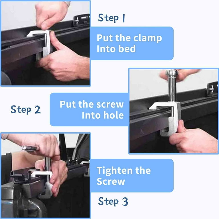 6x Truck Cap Topper Camper Aluminum Shell Mounting Clamps Heavy - Foto 11