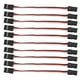 thumbnail image 2 of Cable De Extensión Servo, 10 Piezas De Tamaño Estándar RC Coche Servocontrolador Línea Conector De 3 Pines Buena Conductividad Eléctrica Para Modelos De Aviones Y Robots, 2 of 7