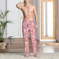 thumbnail image 2 of Gukieu Rose Flowers Print Men's Home Trousers, Elastic Drawstring Home Pajamas Clothing Suitable for Adult Men-Large, 2 of 6