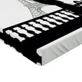 thumbnail image 2 of Ambesonne Black White Fitted Sheet, Paris City Lovers, Full Size, Black and White, 2 of 3