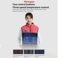 thumbnail image 4 of Plus Size Heated Jackets for Men Unisex Casual Patchwork Zipper Double Control 15 Areas Heat Heating Vest USB Charging Vest, 4 of 6