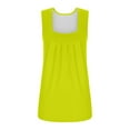thumbnail image 5 of XDIAHBPL Camisole Tops For Women Summer For Loose Fit Pleated Square Neck Sleeveless Shirt Curved Flowy Vest Basic Cotton Tee Tank Tops, 5 of 6