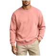 thumbnail image 3 of RongHuan Mens Sweatshirt Crewneck Long Sleeve Sweatshirts Soft Fall Winter Pullover Tops, 3 of 7