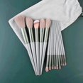 thumbnail image 1 of Professional Makeup Brush Set 12 Pcs, Puffy Vegan Bristles Powder Blending Brush With Travel Cosmetic Organizer Bag, Durable Round Handle Make Up Tool, 1 of 4