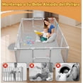 thumbnail image 2 of Corralito para Bebé Corral Infantil 230 x 122 x 65cm 230cm Gimnasio de Juegos Diseño de la Tela Oxford Modelo Gris, 2 of 4