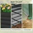 thumbnail image 6 of Outsunny Galvanized Raised Garden Bed, Planter Box with Crop Cage and Shade Cloth, Dark Gray, 6 of 9