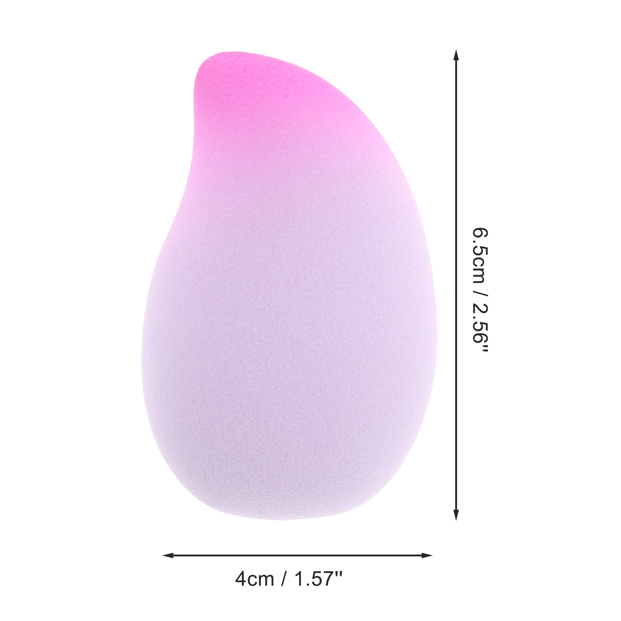 Unique Bargains 1 Pc Gradient Mango Face Makeup Sponge for Makeup Application Purplish Red
