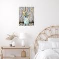 thumbnail image 4 of Farmhouse Blue Floral Wall Art Flower and Butterfly in Vase on Rustic Wood Canvas Wall Art Country Wildflower Pictures for Living Room Bedroom Bathroom Office Wall Decor, 4 of 7