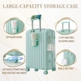 thumbnail image 3 of Juuar Luggage Sets 3 Piece, Carry on Luggage with Spinner Wheel, Lightweight Hardside Suitcase with Cup Holder and USB Port, Mint Green, 3 of 28