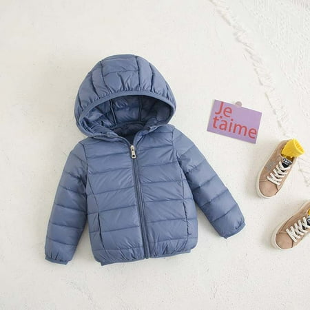 

Kids Boy Girl Winter Warm Hooded Puffer Lightweight Outwear Coat Puffer Jacket Coat