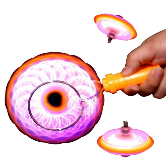 Gyro Wheel Toy Rotating 4PCS Flashing Gyroscope Wheel LED Spin Toy for Kids