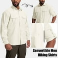 thumbnail image 2 of FEN AI Men's Button-Up Shirts Long Sleeve Travel Work Shirt, UV 50+ Sun Protection Outdoor Casual Hiking Fishing Tops, 2 of 8