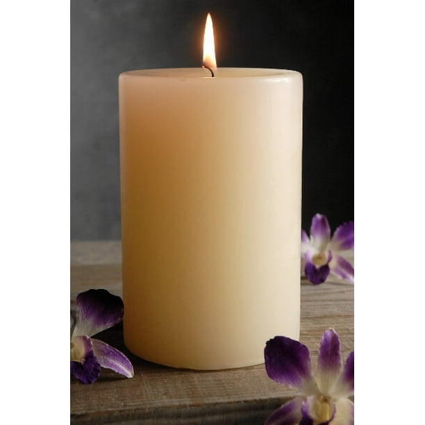 4x6 Ivory Pillar Candle Unscented