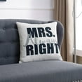 thumbnail image 6 of Danya B. Mr. Right and Mrs. Always Right Decorative Quote Accent Throw Pillows – A Unique Couples Gift Idea, 6 of 6