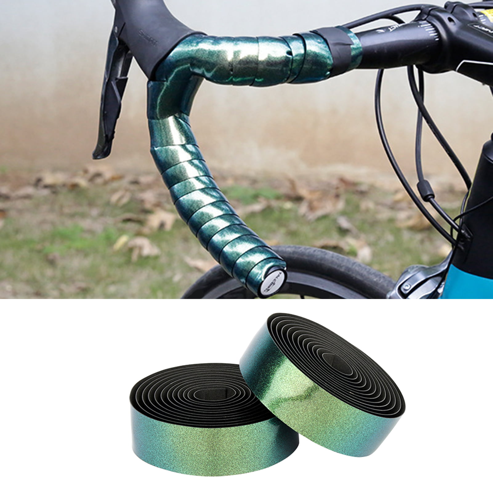 Bibike Road Bike Handlebar Tape Honeycomb Handlebar Tape Soft Breathable Gel &EVA Bar Tape 